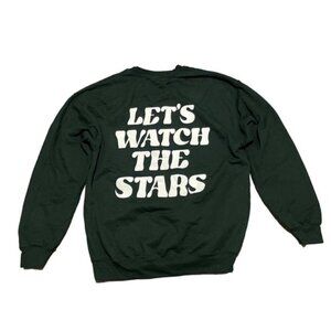 Graphic Green Crew Neck Sweatshirt Women's Large